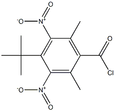 4-tert-Butyl-2,6-dimethyl-3,5-dinitrobenzenecarbonyl chloride 구조식 이미지