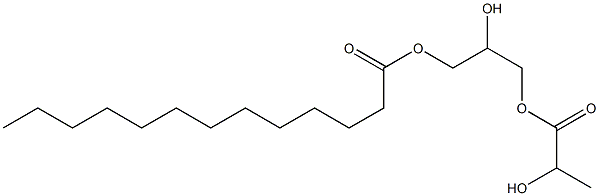 2-Hydroxypropionic acid 2-hydroxy-3-tridecanoyloxypropyl ester 구조식 이미지