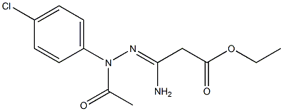 3-Amino-3-[2-(4-chlorophenyl)-2-acetylhydrazono]propanoic acid ethyl ester 구조식 이미지