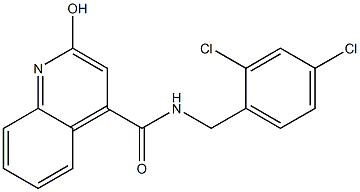 N-(2,4-Dichlorobenzyl)-2-hydroxyquinoline-4-carboxamide Structure