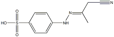 4-[2-(2-Cyano-1-methylethylidene)hydrazino]benzenesulfonic acid Structure