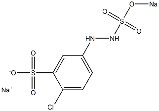 2-Chloro-5-[2-(sodiosulfo)hydrazino]benzenesulfonic acid sodium salt 구조식 이미지