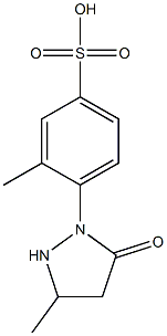 3-Methyl-4-(3-methyl-5-oxopyrazolidin-1-yl)benzenesulfonic acid 구조식 이미지