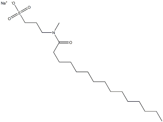 3-(N-Pentadecanoyl-N-methylamino)-1-propanesulfonic acid sodium salt Structure