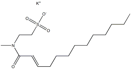 N-(2-Tridecenoyl)-N-methyltaurine potassium salt 구조식 이미지