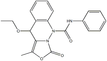 3-Methyl-4-ethoxy-9-phenylcarbamoyl-4,9-dihydro-9,9a-diaza-1H-naphtho[2,3-c]furan-1-one Structure