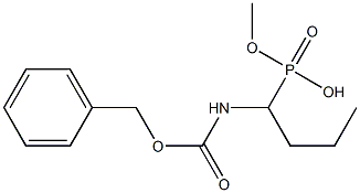1-(Benzyloxycarbonyl)aminobutylphosphonic acid hydrogen methyl ester Structure