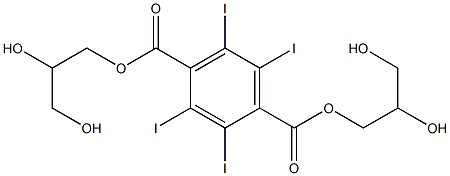 2,3,5,6-Tetraiodoterephthalic acid bis(2,3-dihydroxypropyl) ester 구조식 이미지