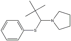 1-[2,2-Dimethyl-1-(phenylthio)propyl]pyrrolidine 구조식 이미지