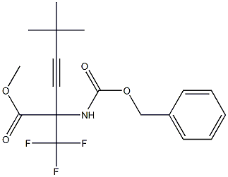 2-(Benzyloxycarbonylamino)-2-trifluoromethyl-4-tert-butyl-3-butynoic acid methyl ester 구조식 이미지