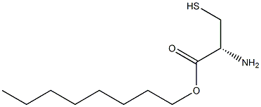 (R)-2-Amino-3-mercaptopropionic acid octyl ester 구조식 이미지