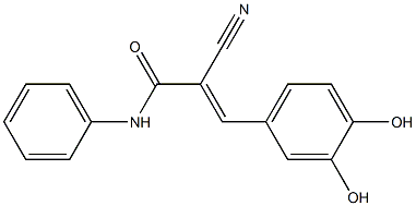 2-Cyano-3-(3,4-dihydroxyphenyl)-N-phenylacrylamide Structure