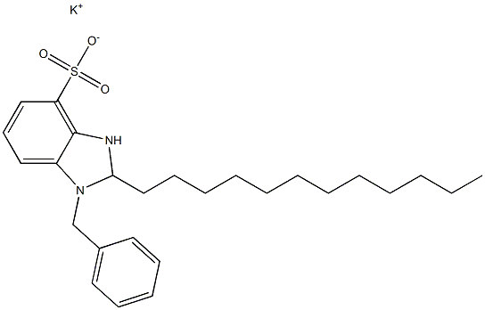 1-Benzyl-2,3-dihydro-2-dodecyl-1H-benzimidazole-4-sulfonic acid potassium salt Structure