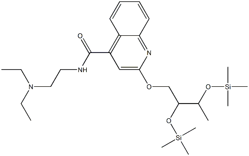 2-[2,3-Di(trimethylsilyloxy)butoxy]-N-[2-(diethylamino)ethyl]-4-quinolinecarboxamide 구조식 이미지
