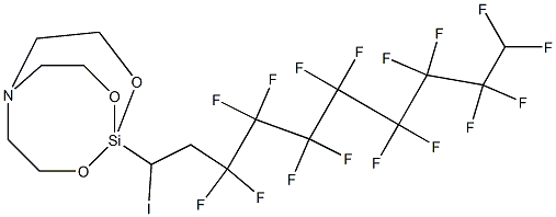 1-(1-Iodo-3,3,4,4,5,5,6,6,7,7,8,8,9,9,10,10-hexadecafluorodecyl)-2,8,9-trioxa-5-aza-1-silabicyclo[3.3.3]undecane 구조식 이미지