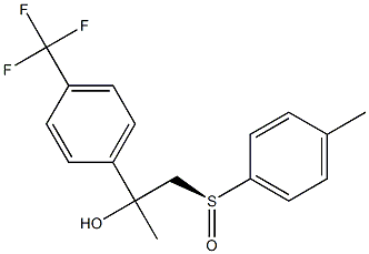(S)-1-Methyl-1-(4-trifluoromethylphenyl)-2-(4-methylphenylsulfinyl)ethanol 구조식 이미지