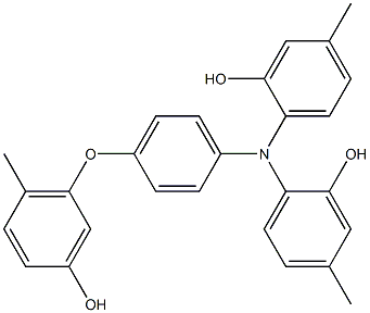 N,N-Bis(2-hydroxy-4-methylphenyl)-4-(3-hydroxy-6-methylphenoxy)benzenamine 구조식 이미지