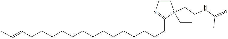 1-[2-(Acetylamino)ethyl]-1-ethyl-2-(15-heptadecenyl)-2-imidazoline-1-ium 구조식 이미지