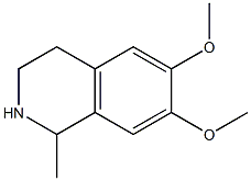 1,2,3,4-Tetrahydro-6,7-dimethoxy-1-methylisoquinoline 구조식 이미지