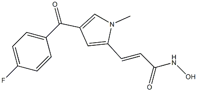 (E)-3-[1-Methyl-4-(4-fluorobenzoyl)-1H-pyrrol-2-yl]-2-propenehydroxamic acid Structure