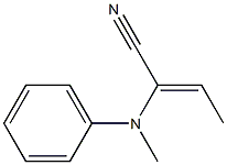 2-[Phenyl(methyl)amino]-2-butenenitrile Structure