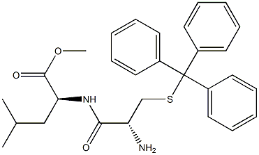 N-[S-(Triphenylmethyl)-L-cysteinyl]-L-leucine methyl ester 구조식 이미지