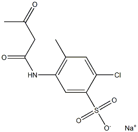 5-(Acetoacetylamino)-2-chloro-4-methylbenzenesulfonic acid sodium salt 구조식 이미지