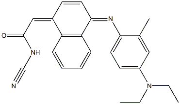 Cyano[4-[[2-methyl-4-(diethylamino)phenyl]imino]naphthalen-1(4H)-ylidene]acetamide Structure