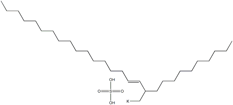 Sulfuric acid 2-decyl-3-nonadecenyl=potassium ester salt Structure