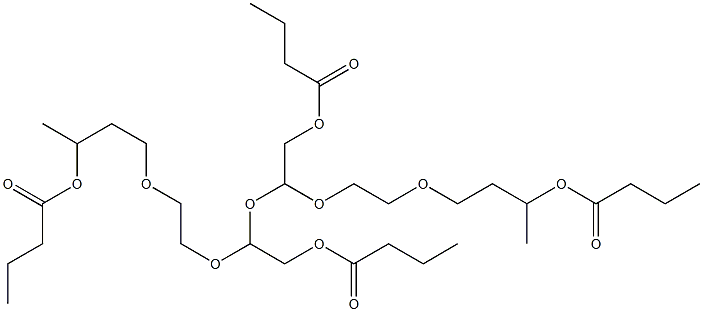 2,2'-[Oxybis[2,1-ethanediyloxy(2,1-ethanediyl)oxy]]bis(ethanol butyrate) 구조식 이미지