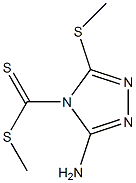 3-Amino-5-methylthio-4H-1,2,4-triazole-4-dithiocarboxylic acid methyl ester 구조식 이미지