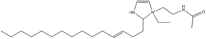 1-[2-(Acetylamino)ethyl]-1-ethyl-2-(3-pentadecenyl)-4-imidazoline-1-ium Structure