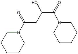 (+)-1,1'-[(S)-2-Hydroxybutanedioyl]dipiperidine 구조식 이미지