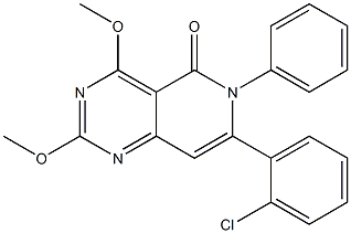 2,4-Dimethoxy-6-phenyl-7-(2-chlorophenyl)pyrido[4,3-d]pyrimidin-5(6H)-one 구조식 이미지