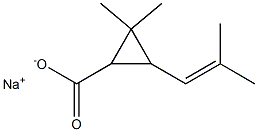 3-Isobutenyl-2,2-dimethyl-1-cyclopropanecarboxylic acid sodium salt Structure