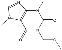 1-(Methoxymethyl)-3,7-dimethylxanthine 구조식 이미지