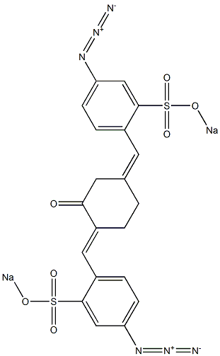 2,5-Bis[[4-azido-2-(sodiosulfo)phenyl]methylene]cyclohexanone Structure