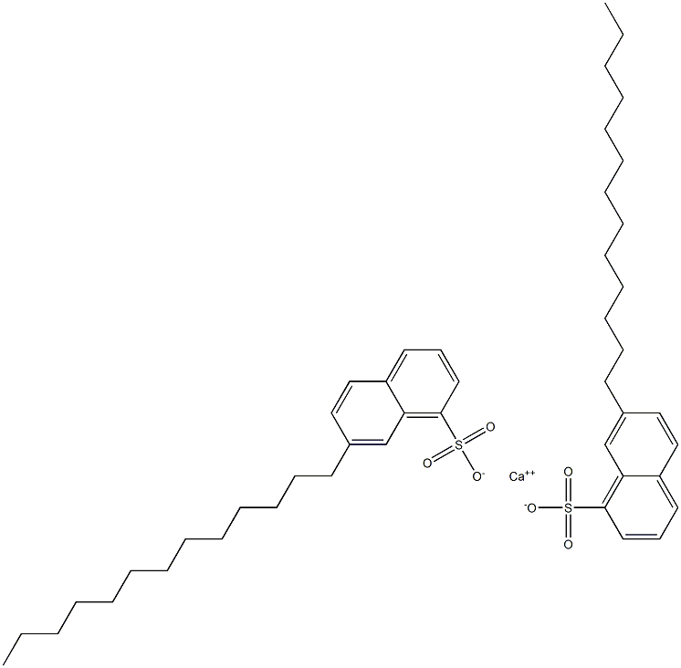Bis(7-tridecyl-1-naphthalenesulfonic acid)calcium salt Structure