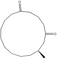 (7S)-7-Methyl-1,5-cyclopentadecanedione Structure