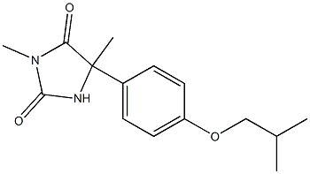 3,5-Dimethyl-5-[4-(2-methylpropoxy)phenyl]hydantoin 구조식 이미지