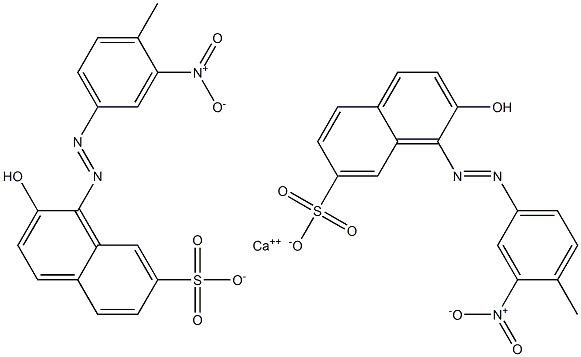 Bis[1-[(4-methyl-3-nitrophenyl)azo]-2-hydroxy-7-naphthalenesulfonic acid]calcium salt Structure