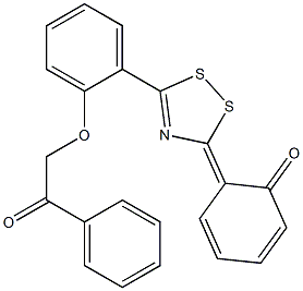 3-(2-Oxo-3,5-cyclohexadien-1-ylidene)-5-[2-(2-phenyl-2-oxoethoxy)phenyl]-3H-1,2,4-dithiazole Structure