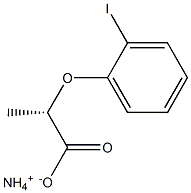 [S,(+)]-2-(o-Iodophenoxy)propionic acid ammonium salt 구조식 이미지
