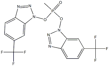 Methylphosphonic acid bis[6-(trifluoromethyl)-1H-benzotriazol-1-yl] ester Structure