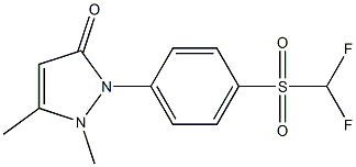 2,3-Dimethyl-1-[p-(difluoromethylsulfonyl)phenyl]-3-pyrazolin-5-one 구조식 이미지