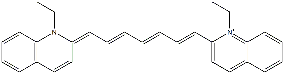 2-[7-(1-Ethyl-1,2-dihydroquinoline-2-ylidene)-1,3,5-heptatrienyl]-1-ethylquinolinium 구조식 이미지