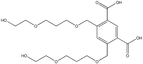 4,6-Bis(8-hydroxy-2,6-dioxaoctan-1-yl)isophthalic acid Structure