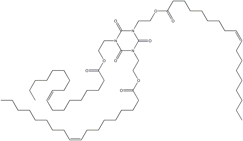 1,3,5-Tris(2-oleoyloxyethyl)hexahydro-1,3,5-triazine-2,4,6-trione Structure