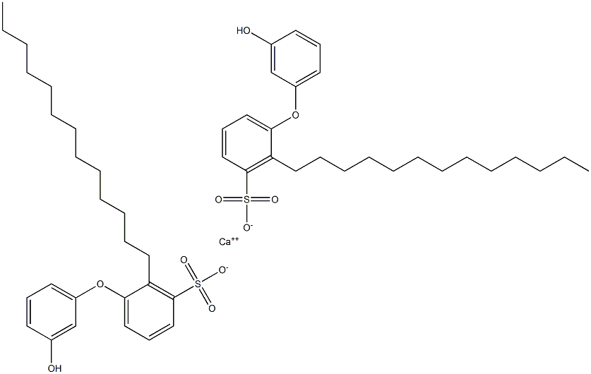 Bis(3'-hydroxy-2-tridecyl[oxybisbenzene]-3-sulfonic acid)calcium salt Structure