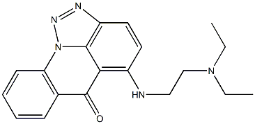 5-[2-Diethylaminoethylamino]-6H-[1,2,3]triazolo[4,5,1-de]acridin-6-one 구조식 이미지